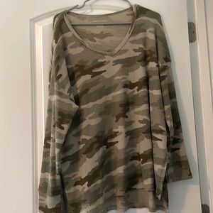 American Eagle oversized soft waffle tee